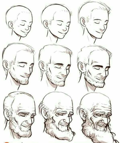 Drawing beards facial hair Aging Drawing, Anime Face, 얼굴 드로잉, Drawing Heads, Anatomy For Artists, 캐릭터 드로잉, Anatomy Drawing, Realistic Drawings, Character Design References