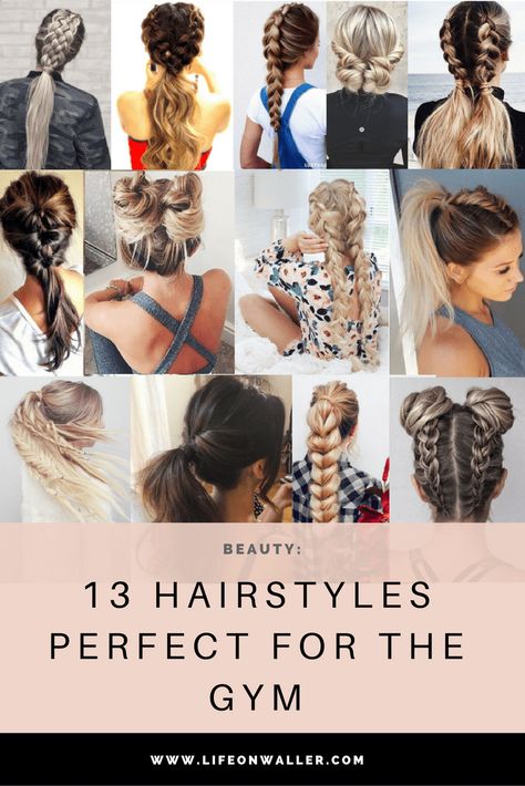 13 Hairstyles Perfect For The Gym - Cassie Scroggins Easy Workout Hairstyles, 13 Hairstyles, Yoga Hairstyle, Hair Lights, Hiking Hairstyles, Gym Hairstyles, Workout Hairstyles, Sports Hairstyles, Work Hairstyles