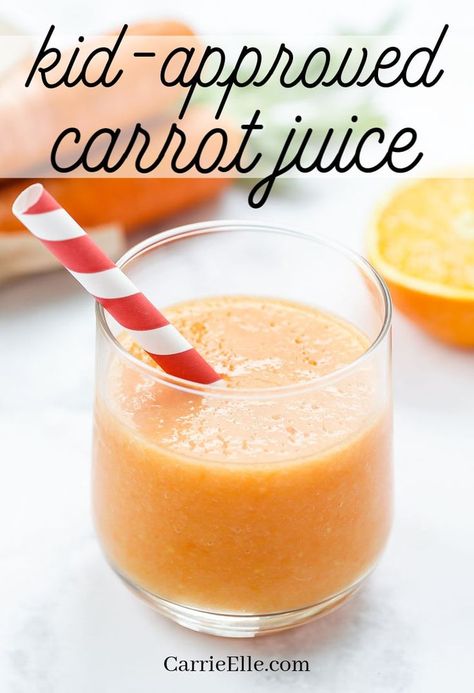 Smoothie Carrot, Carrot Juice Benefits, Juice Recipes For Kids, Carrot Juice Recipe, Kids Juice, Juicing Benefits, Vitamix Recipes, Juicer Recipes, Ginger Juice