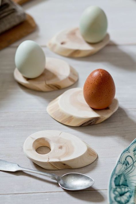 Juniper Wood, Wood Eggs, Wooden Kitchen Utensils, Egg Holder, Egg Cups, Wooden Kitchen, Wood Slices, Wooden Crafts, Wooden Diy