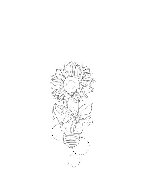 Lightbulb Tattoo, Mujeres Tattoo, Crazy Tattoos, Animal Tattoo Ideas, Flower Tattoo Drawings, Tattoo Stencil Outline, New School Tattoo, Rib Tattoo, Flower Tattoo Designs