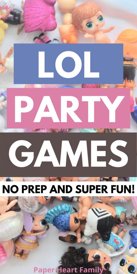 Looking for LOL Surprise birthday party ideas? These games are perfect and require NO PREP for moms and dads. Participants have one minute to win it! Kids will go crazy for these fun party games. Surprise Party Games, Backyard Olympics, Lol Surprise Birthday Party, Lol Surprise Party, Lol Surprise Birthday, Lol Party, Girls Birthday Party Games, Suprise Birthday, Birthday Party Games For Kids