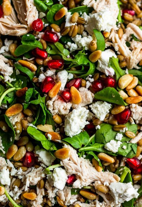 Pomegranate Seeds Recipe, Warm Chicken Salad, Pomegranate Chicken, Winter Salad Recipes, Pomegranate Recipes, Pomegranate Salad, Warm Salad, Grain Salad, Winter Salad