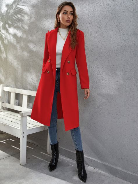 Red Coat Outfit Women, Long Red Coat Outfit Winter, Red Long Jacket Outfit, Long Red Jacket Outfit, Red Coat Winter Outfit, Red Winter Coat Outfit, Red Overcoat Outfit Women, Red Long Coat Outfits Winter, Long Red Coat Outfit