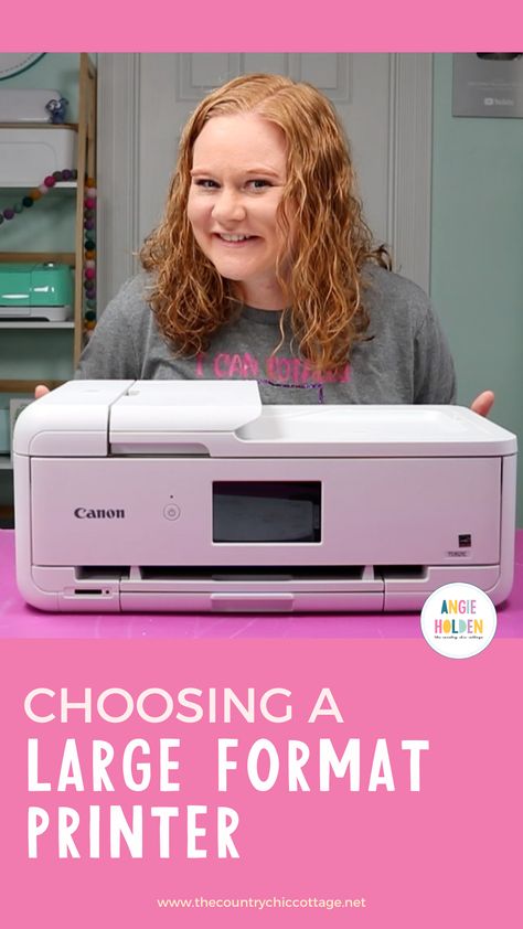 With the new larger Cricut Print Then Cut sizes large-format printers have been a topic of conversation. Which one is best for you? Keep reading for my recommendations! #cricut #largeformatprinters Cricut Print Then Cut, Sublimation Ideas Projects Inspiration, Best Printers, Sublimation Ideas, Large Art Prints, Dtf Printer, Epson Printer, Hp Printer, Large Format Printing