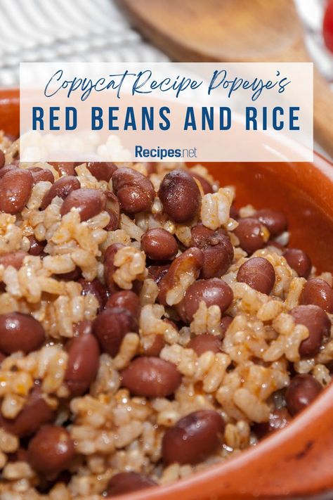 Craving that classic Popeyes flavor? Unlock the secret with this Copycat Popeyes Red Beans and Rice recipe! It's easy to make and tastes just like the real deal. Whether you're missing Louisiana or just want a taste of that Cajun magic, this recipe delivers. Whip up a batch for your next meal and enjoy the savory goodness of homemade red beans and rice. Get the full recipe and spice up your dinner tonight! Drop by Recipes.net for more fast food copycat recipes. Creole Red Beans And Rice Recipe, Red Beans And Rice Recipe Quick, Popeyes Red Beans And Rice, Popeyes Red Beans, Popeyes Red Beans And Rice Recipe, Fast Food Copycat Recipes, Fast Food Copycat, Louisiana Red Beans And Rice Recipe, Food Copycat Recipes