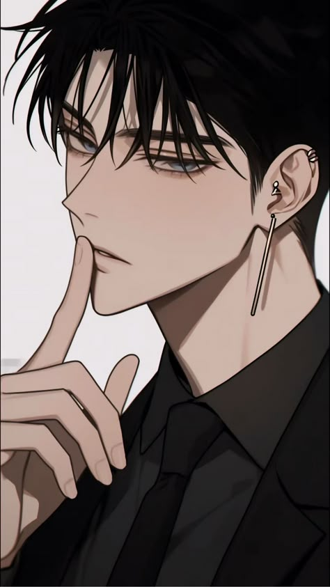 Anime Handsome Character, Hottest Anime Guys, Anime Man Hair Reference, Most Handsome Anime Characters, Anime Guy Hair Drawing, Manhwa Men Black Hair, Anime Male Hair Reference, Cute Anime Guy Pfp, Manhwa Character Male