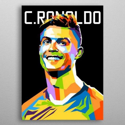 Ronaldo Pop Art, Peacock Sketch, Iron Man Drawing, C Ronaldo, Neon Tiger, Pop Art Face, Sports Background, Football Drawing, Wpap Art