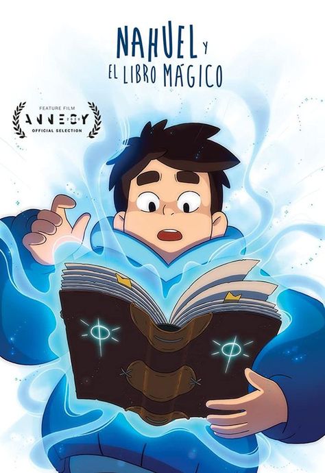 Movie Name: Nahuel and the Magic Book. Country: Spain. Genre: Animation. The Magic Book, Creative School Project Ideas, Adventure Family, Desain Buklet, Graphic Design Infographic, Canvas Learning, Magical Book, Cartoon Books, Art Poster Design