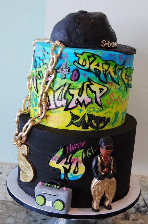 Rapper Birthday Cake, Hip Hop Birthday Cake, Fresh Prince Party, 90s Hip Hop Party, 90s Birthday Party, Hip Hop Birthday Party, 90s Party Ideas, Prince Baby Shower Theme, Hip Hop Birthday