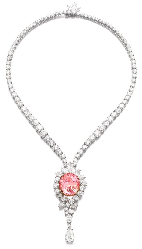 Bridal Diamond Necklace, Designers Jewelry Collection, Diamond Frame, Padparadscha Sapphire, Harry Winston, Diamond Jewelry Designs, Royal Jewels, Fancy Jewelry, Crown Jewels