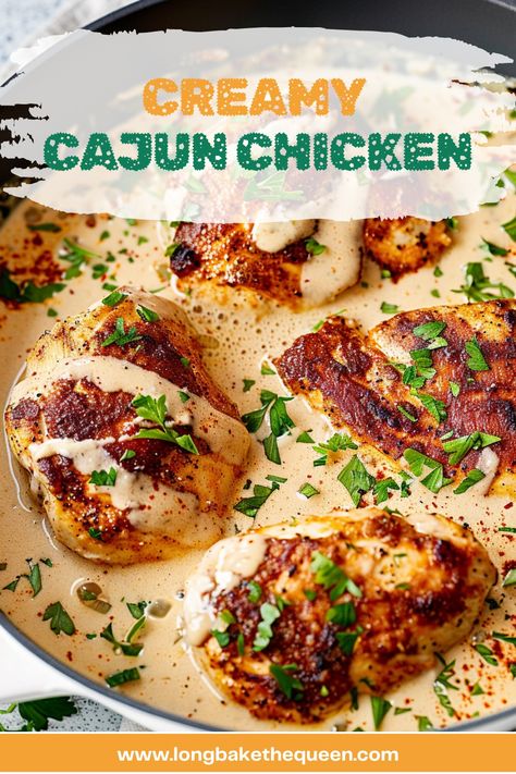 Flavorful and creamy Cajun Chicken, perfect for any meal Cowboy Butter, Chicken Delight, Creamy Cajun Chicken, Cajun Chicken Recipes, Homemade Cajun Seasoning, Flavorful Dinner, Chicken Breast Seasoning, Cajun Chicken, Dinner Plan