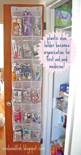 25 ingenious ways to use shoe bags (but not for shoes)! | Life, Creatively Organized. Medication Organization Storage, Medical Supply Storage, Medicine Organizer, Shoe Holder, Medication Organization, Medicine Organization, Medicine Storage, Shoe Holders, Plastic Shoes