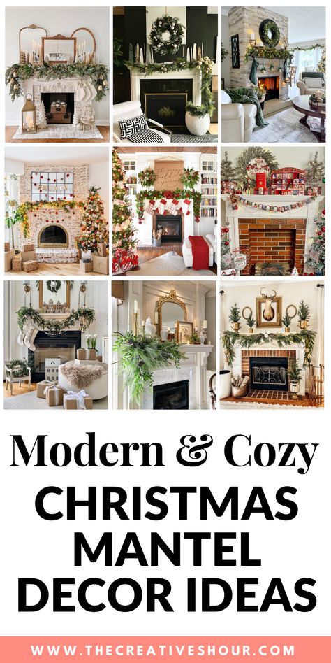 25 Creative And Festive Christmas Mantel Decor Ideas For You Christmas Fireplace Mantels Ideas, Xmas Mantel Ideas, Mantel Decorating Ideas Christmas, Christmas Decor Fireplace Mantel, Christmas Mantel Decorating Ideas Simple, Mantel Christmas Decorating Ideas, Mantle Decorating Ideas Christmas, Fireplace Mantels Ideas, Christmas Mantel Decorating Ideas