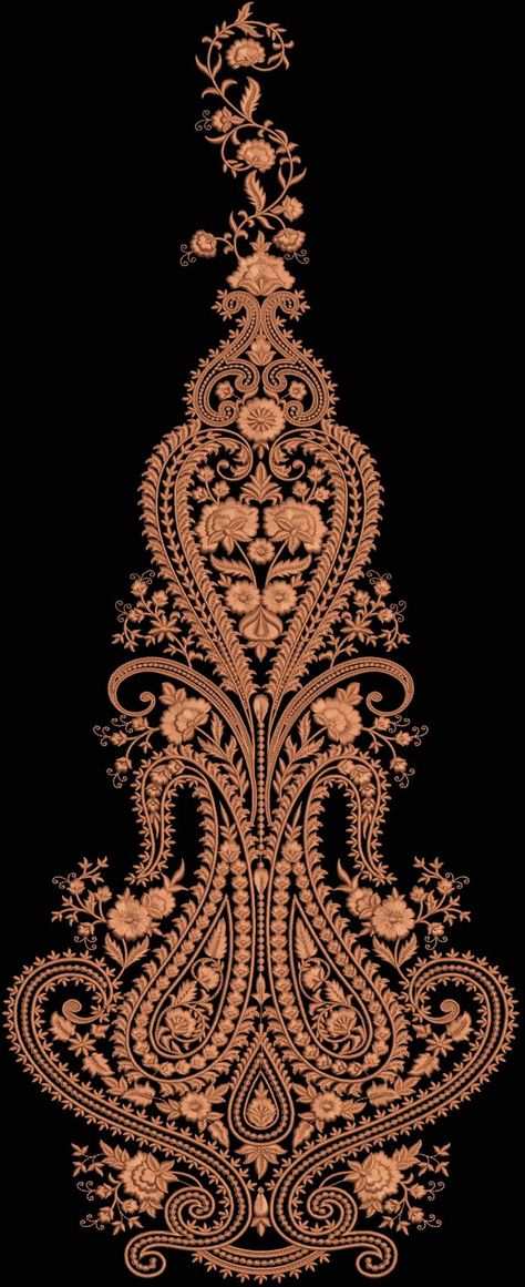 Neck Lines, Paisley Motif, Paisley Art, Couture Embroidery, Border Embroidery Designs, Embroidery Neck Designs, Animal Designs, Embroidery Motifs, Indian Embroidery