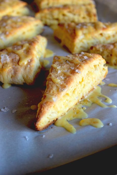 Orange Ricotta Scones with Vanilla Sea Salt  | Image:  Laura Messersmith Ricotta Scones, Monkey Breads, Orange Ricotta, Orange Scones Recipe, Tea Breads, Sea Salt Recipes, Breakfast Scones, Orange Scones, Citrus Recipes