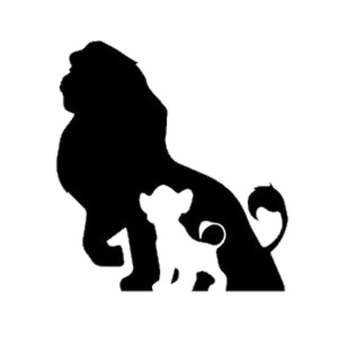 Silhouette Art Disney, King Silhouette, Silhouettes Disney, Lion King Stickers, Disney Silhouette Art, Silhouette Disney, Disney Decals, Cricut Disney, Disney Silhouette