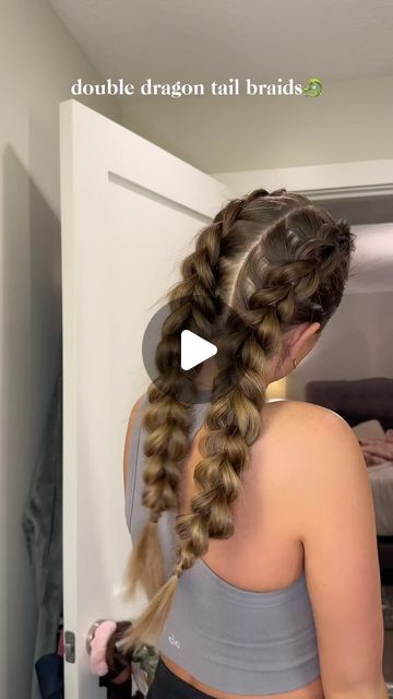 Ava✨ on Instagram: "My arms are tired watching this #CapCut #hair #hairstyle #braid #dragon #dragonbraid #cutehair #easyhair #hairtutorial #easyhairstyles #cutehairstyles #DragonBraid #HairInspiration #ViralHairstyle #HairTutorial #InstaHair #BraidStyles #HairGoals #TrendyHair #HairOfTheDay #InstaBeauty #HairArt #HairFashion #BraidGoals #Hairstyleldeas #CreativeBraids #BraidTrends" Dragon Braid Tutorials With Extensions, Dragon Braids Tutorial, Puffy Braid Hairstyles, Wet Hair Braids, Wolf Braids, Dragon Braid Tutorials, Faux Braid Hairstyles, Dragon Hairstyles, Dragon Braid Hairstyles