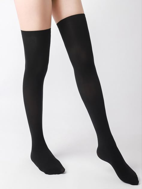 Socks Outfit, Slouch Socks, Legging Outfits, Over The Knee Socks, Thigh High Socks, Black Stockings, Black Socks, Black Knees, Cute Socks