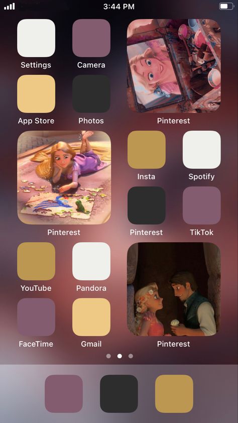 Iphone Wallpaper Rapunzel, Tangled Iphone Theme, Tangled Icons Aesthetic, Tangled Phone Theme, Rapunzel Homescreen, Tangled App Icons, Aesthetic Homescreen Ios 16, Tangled Homescreen, Rapunzel Widget