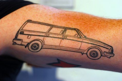 Volvo Tattoo, Volvo 940, Volvo 740, Volvo 240, Inked Men, Color Tattoo, I Tattoo, Geometric Tattoo, Color Me