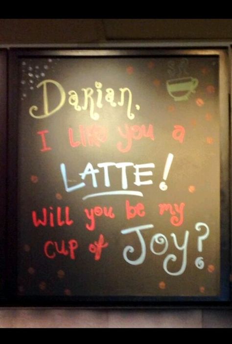 Cute way to ask a girl out I Love Starbucks, Bf Ideas, Asking A Girl Out, I Miss You Card, Dance Themes, My Favourite Teacher, Ask Out, Boy Meets Girl, What A Girl Wants