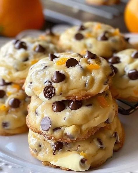 old fashioned family recipes | Orange Chocolate Chip Ricotta Cookies  | Facebook Santa Cookie Recipe, Ricotta Chocolate, Orange Ricotta, Ricotta Cookies, Orange Chocolate, Eat Cookies, Italian Recipes Authentic, Orange Recipes, Brownie Cookies