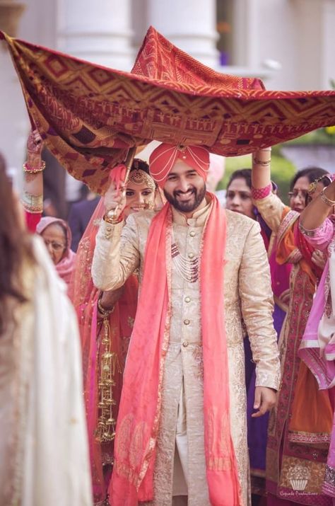 Groom Wear - Candid Clicks! Photos, Punjabi Culture, Beige Color, Bridal Makeup, Groom Sherwani, Designer Groom Wear pictures, images, vendor credits - Hazoorilal Jewellers, Cupcake Productions, Jagdish Jewellers, Stallone Manor, Hyatt Regency Ludhiana, Aarushi Oswal Makeup Artist, Prerna Khullar Makeup Artist, Stitch By Sarab Khanijou, Rimple and Harpreet Narula Couture, WeddingPlz New Wedding Dress Indian, Rimple And Harpreet Narula, Indian Groom Dress, Indian Groom Wear, Wedding Dresses Indian, Sherwani Groom, Groom Wedding Dress, Punjabi Bride, Wedding Sherwani