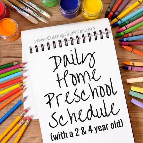 Home Preschool Schedule, Homeschool Preschool Schedule, Tiny Bites, Home Preschool, Preschool Prep, Preschool Schedule, Toddler School, Teaching Toddlers, Tot School