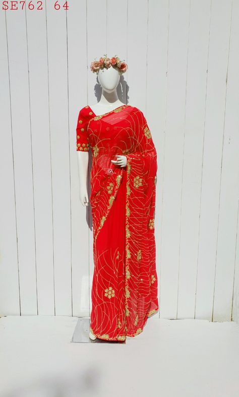 An absolute pleasing to the senses saree designed by fine craftsmanship. Make your look elegant and vibrant with this passionate hued intricately  handembroidered saree in this "𝕋𝕖𝕖𝕛 ℂ𝕖𝕝𝕖𝕓𝕣𝕒𝕥𝕚𝕠𝕟" 💖❤  ♡Sweta Acharya's Design♡ Swipe to see more pictures   SA- The Fashion House provides: • Customization options • Worldwide delivery  💌Any queries? Please feel free to send us a message or viber us at 9851218200📲  ↪Pre-order/ Pre-book yours with us now  #teamSwetaAcharya #teamSA #Swet The Senses, Georgette Sarees, Fashion House, More Pictures, Saree Designs, The Fashion, Pre Order, Saree, Make Your