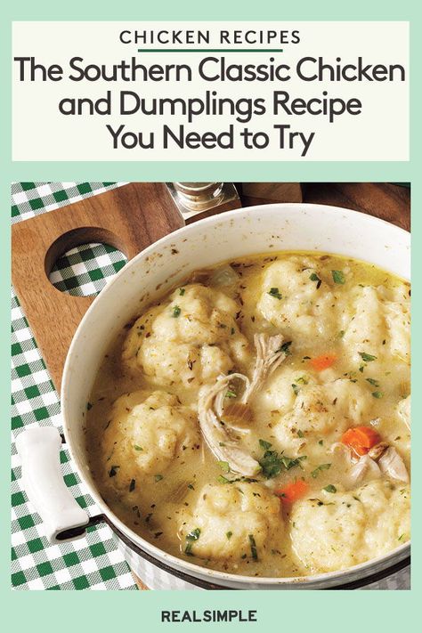 Best Chicken And Dumplings, Chicken And Dumplings Recipe, Southern Chicken, Chicken Dumplings, Cold Weather Food, Pantry Ingredients, Dumplings Recipe, Dumpling Recipe, Simply Irresistible