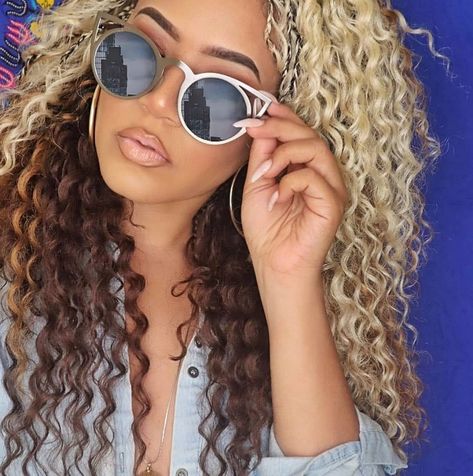 Blonde Crochet Braids, Blonde Crochet Hairstyles, Individual Tree Braids, Braided Updo For Short Hair, Black Hair Protective Styles, Crochet Hair Styles Freetress, Tree Braids Hairstyles, Tree Braids, Braided Hairdo