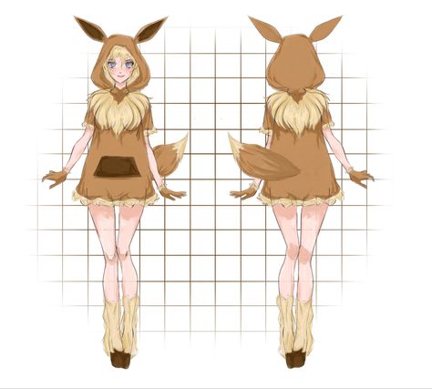 Eevee Halloween Costume, Evee Cosplay, Eevee Cosplay, Pokemon Cosplay, Doll Repaint, Cosplay Ideas, Halloween Ideas, Costume Ideas, Halloween Costume