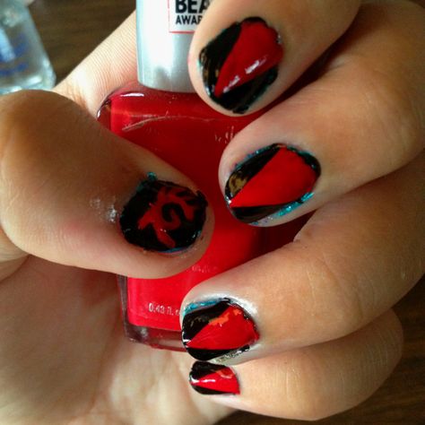 Shadow Nails Sonic, Shadow The Hedgehog Inspired Nails, Sonic Nails Art, Shadow The Hedgehog Nails, Sonic The Hedgehog Nails, Shadow The Hedgehog Makeup, Hedgehog Nails, Sonic Nails, Shadow Sonic