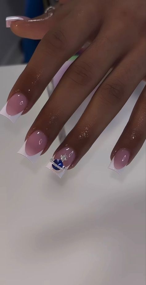 Nail Idea Birthday, White Nails With Planet Charm, Short Mega Volume Lash Extensions, Short Bling Acrylic Nails, Letter Nails, Dramatic Edges, Women Celebrating, Nails Art Ideas, Tattoo Ideas For Women