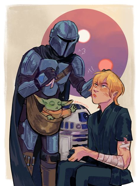 Luke Skywalker Fanart, Mandalorian Luke Skywalker, Luke Skywalker Art, General Kenobi, Funny Star Wars Memes, Star Trek Funny, Star Wars Luke, Star Wars Luke Skywalker, Star Wars Drawings