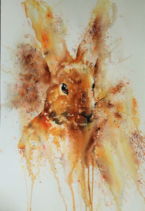 Artist judith farnworth Rabbit Pumpkin, Hare Tattoo, Jean Haines, Hare Painting, Rabbit Crafts, Bunny Art, Wow Art, Arte Animal, Watercolor Inspiration