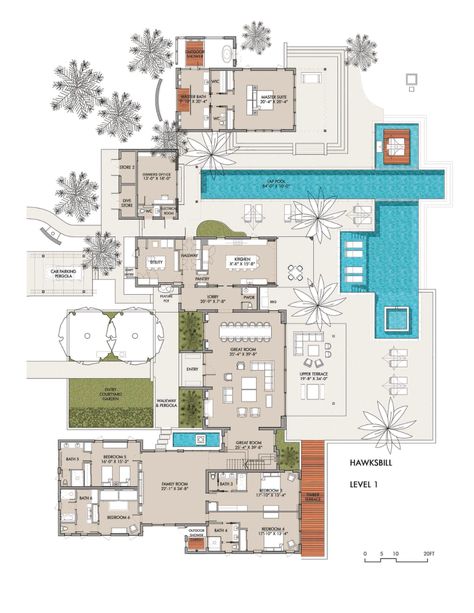 Tennis Basketball Court, Luxury House Floor Plans, Mansion Plans, Luxury Floor Plans, Luxury Plan, Modern House Floor Plans, Courtyard House Plans, Mansion Floor Plan, Architectural Floor Plans