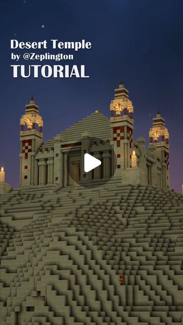 Zeplington on Instagram: "A short tutorial for my Minecraft Desert Temple upgrade #minecraft #minecraftbuilds #minecrafttutorial" Minecraft Desert Base, Minecraft Desert Builds Tutorial, Desert Build Minecraft, Desert Town Minecraft, Desert Port Minecraft, Minecraft Ancient Temple, Dessert Village, Minecraft Desert Temple Remodel, Minecraft Desert Marketplace