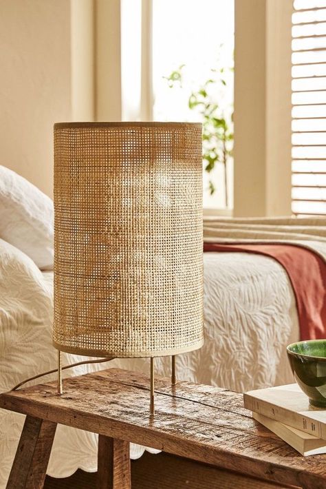 Rattan Lampe, Rattan Table Lamp, Rattan Lamp, Rattan Table, Etsy Diy, Danish Style, Style Deco, Table Lamps For Bedroom, Style Table