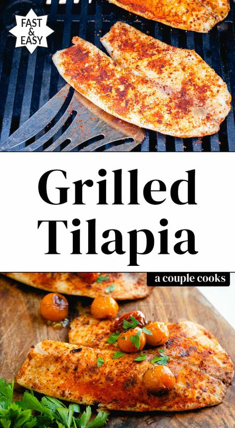 Bbq Tilapia Recipes, Talipia Recipes Smoked, Seasoning For Grilled Fish, Tilapia Seasoning Easy, How To Cook Fish On The Grill, Grilled Talapia Ideas, Best Grilled Fish Recipes, How To Season Tilapia Fish, Grilled Tilapia Recipes Foil