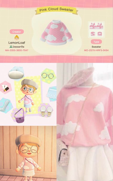 Cute Custom Designs Acnh, Acnh Custom Designs Clothes Pink, Pink Acnh Outfits, Acnh Pink Clothes Codes, Acnh Kawaii Clothes Codes, Custom Design Clothes Acnh, Acnh Custom Clothes Codes, Cute Design Codes Acnh, Kawaii Acnh Outfits