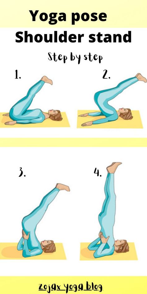 You can see yoga pose Shoulder stand  in four step instruction Shoulder Stand Yoga, Shiva Yoga, Yoga Facts, Shoulder Stand, Face Yoga Exercises, Yoga Movement, Post Yoga, Daily Yoga Workout, Easy Yoga Workouts