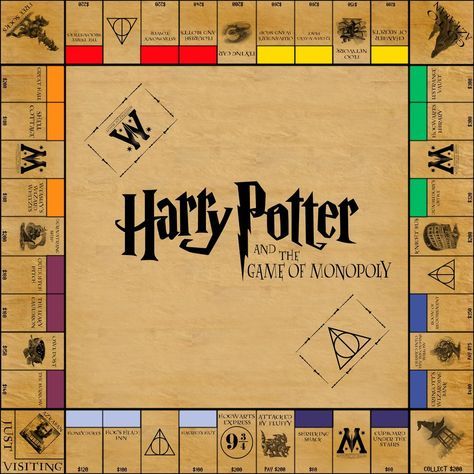 The Harry Potter Monopoly Board pdf Harry Potter Weihnachten, Harry Potter Monopoly, Classe Harry Potter, Imprimibles Harry Potter, Citate Harry Potter, Cumpleaños Harry Potter, Glume Harry Potter, Harry Potter Classroom, Harry Potter Printables