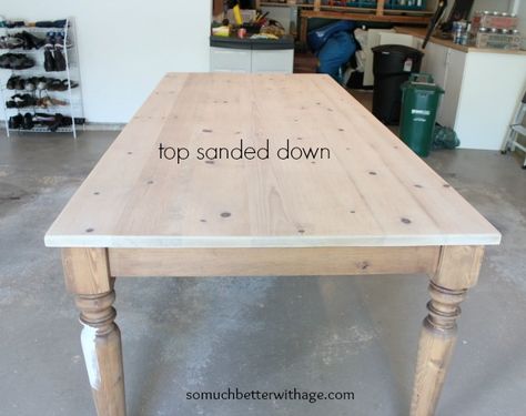 World Market Dining Table, Table Refinishing, Pine Table And Chairs, Pine Dining Room, Dining Room Table Makeover, Refinished Table, French Farmhouse Dining Table, Old Tables, Wood Refinishing