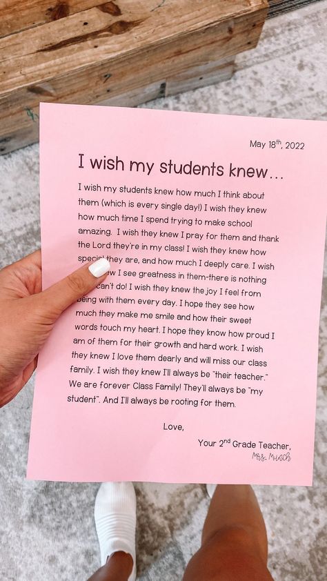 What I Wish My Teacher Knew, Goodbye Letter To Students From Teacher, Letters To Students From Teacher, Gifts To Students From Student Teacher, Student Teacher Goodbye To Students, Notes From Teacher To Student, A Letter From Your Teacher Activities, Student Teacher Gifts To Students, Teacher Notes To Students