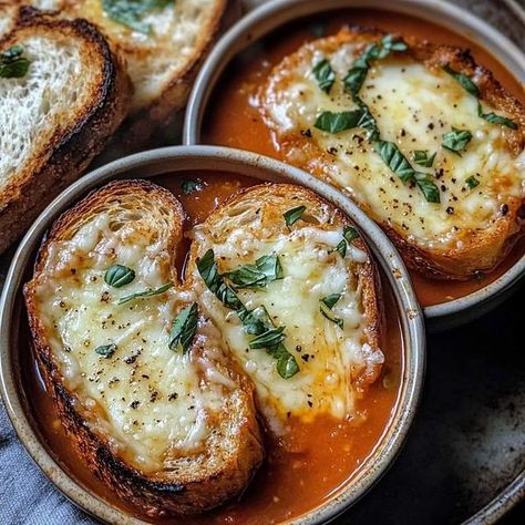 Nigella Lawson- Plate | Tomato Soup with Cheese and Onion Toast | Facebook Tomato Soup With Cheese Onion Toast, Tomato Soup With Cheese And Onion Toast, Tomato Onion Soup, Blended Soup, Tomato Soups, Soup With Cheese, Nigella Lawson Recipes, Cup Of Soup, Cheese Toast