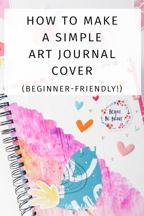 How to Make a Simple Art Journal Cover | Beginner Friendly Project Diy Art Journal, Art Journal Tutorial, Gif Disney, Art Journal Cover, Origami 3d, Art Journal Techniques, Illustrated Faith, Journal Cover, Arte Sketchbook