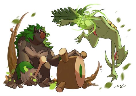 Sceptile Art, Pokemon P, Pokemon Starters, Grass Type, Cool Pokemon, Pokemon Pictures, Green Nature, Naruto Shippuden Anime, Pokemon Art