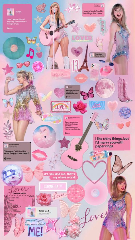 #lovertaylorswift #swiftie4life #ihatenonswifties Lover Taylor Swift Wallpaper, Lover Taylor Swift, Taylor Swift Birthday Party Ideas, Lover Taylor, Taylor Swift Lover, Taylor Swift Birthday, Taylor Swift Cute, Wallpaper Collage, Long Hair Color